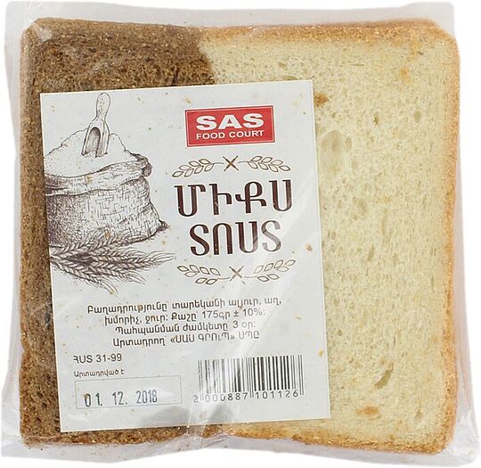 Хлеб  тост микс 