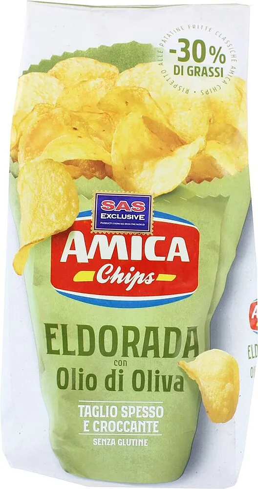 Chips with olive oil "Amica Chips Eldorado" 130g 