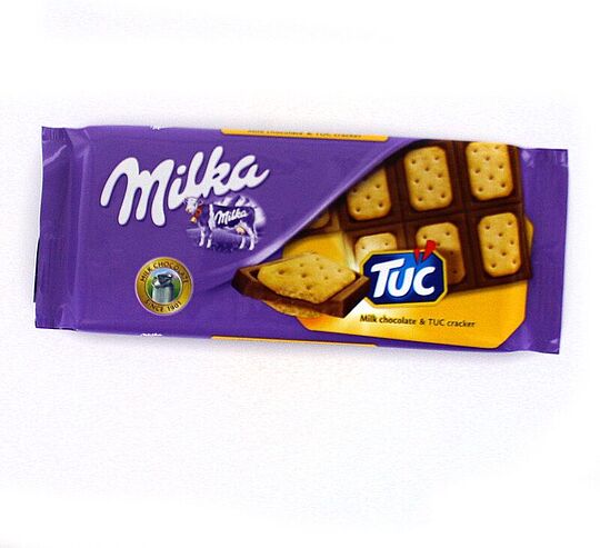 Շոկոլադե սալիկ կրեկերով «Milka Tuc» 87գ