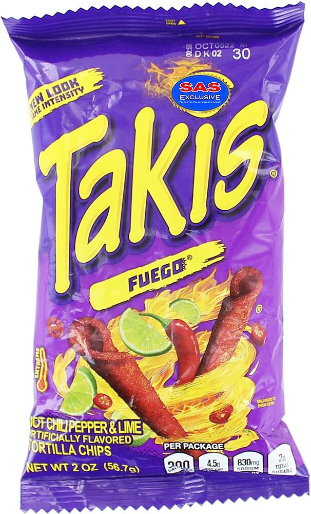 Chips "Takis Fuego" 56.7g Lime & Chilli
