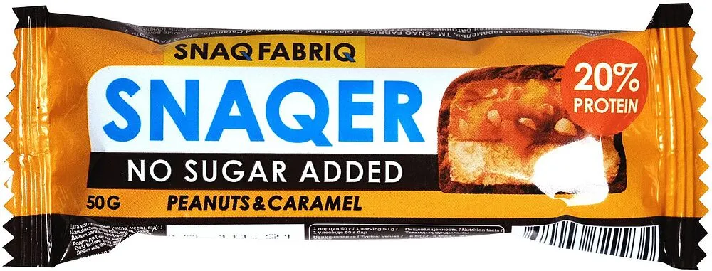 Protein bar with peanut & caramel flavor "Snaq Fabriq Snaqer" 50g
