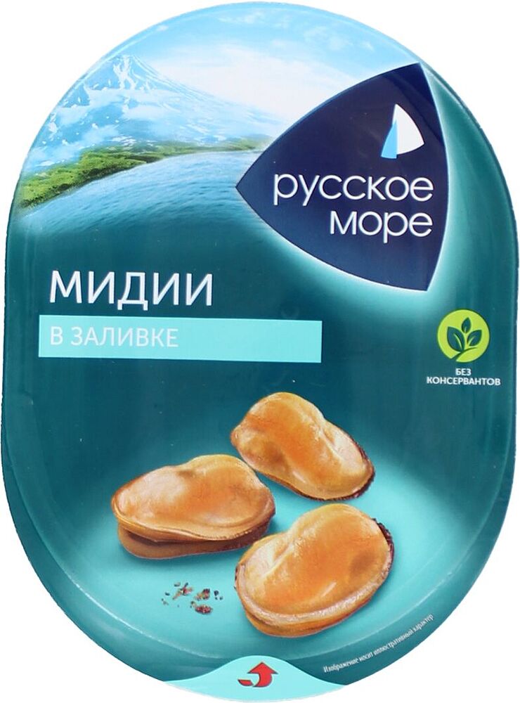 Mussels in a liquid "Russkoe More" 180g
