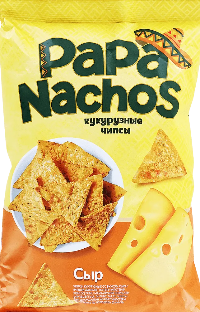 Chips with cheese flavor "Papa Nachos Cheese" 150g