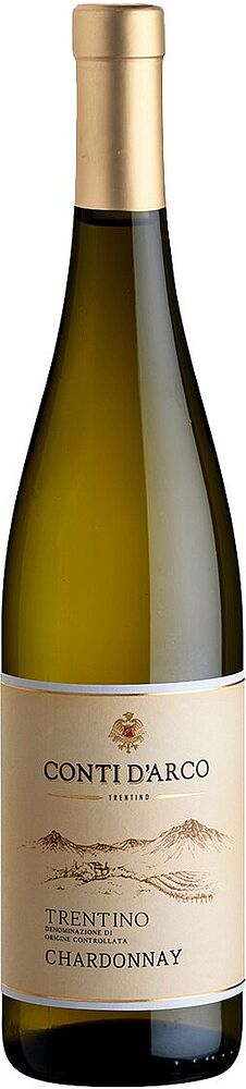Գինի սպիտակ «Conti D'arco Trentino Chardonnay» 0․75լ