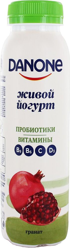 Йогурт питьевой с гранатом "Danone" 270г, жирность: 1.2%
