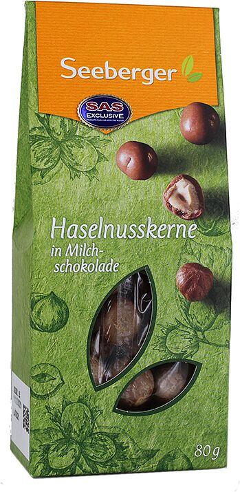 Պնդուկ կաթնային շոկոլադով «Seeberger» 80գ