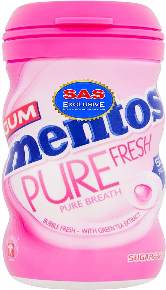 Жевательная резинка "Mentos Pure Fresh" 100г Бабл
