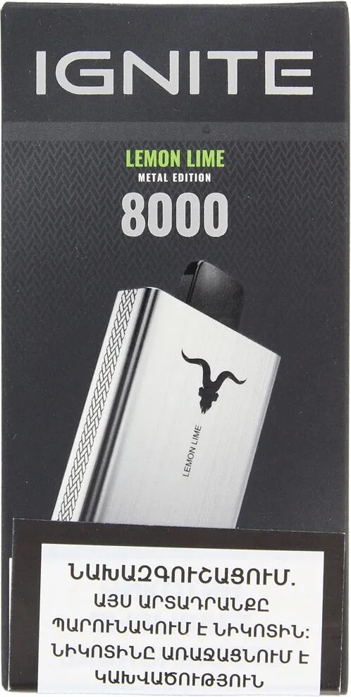Electric pods with lemon & lime flavor "Ignite" 8000 puffs
