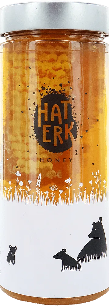 Young bee honey with comb "Haterk Young Bee 7" 850g
