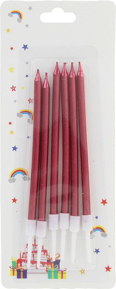 Birthday candle "Party Candles" 6 pcs
