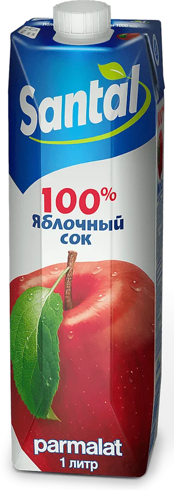 Сок яблочный "Santal" 1л 