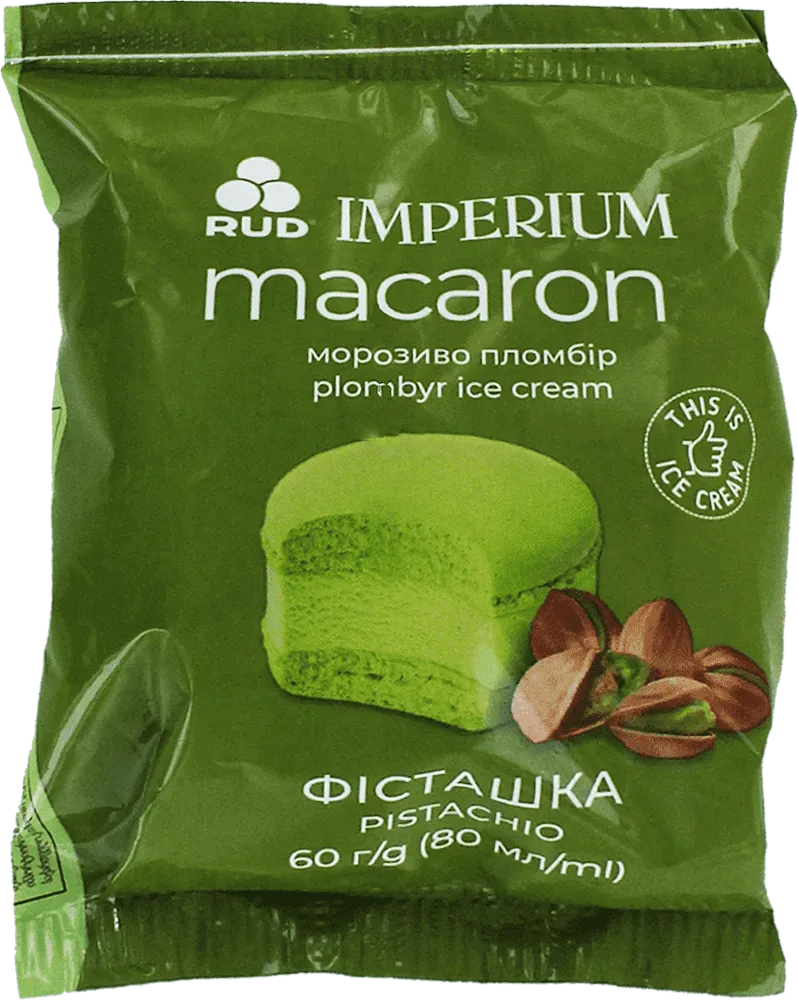 Pistachio macaroon ice cream "Rud Imperium Macaroon" 60g
