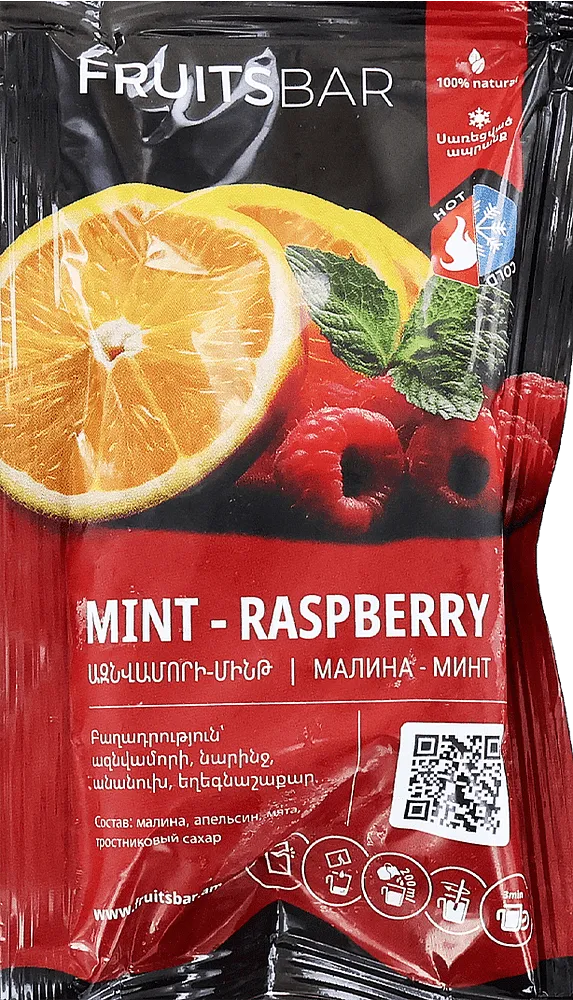 Frozen raspberry & mint puree "Fruits Bar" 80ml
