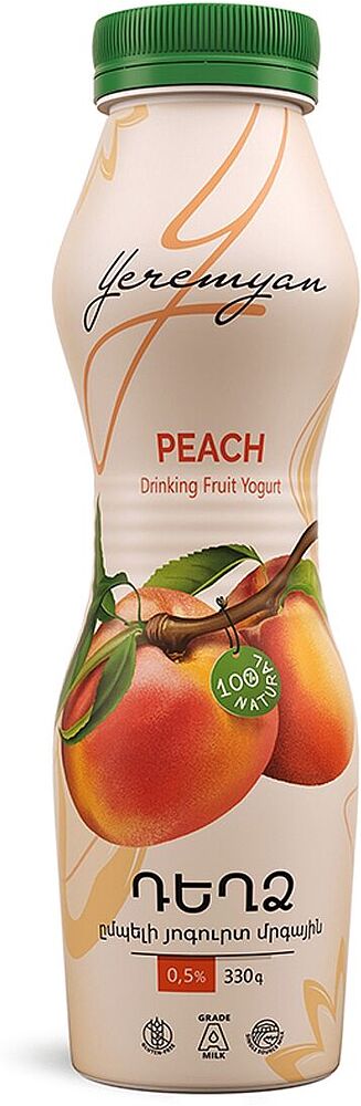 Drinking yoghurt peach "Yeremyan Products" 330g