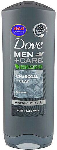 Լոգանքի գել «Dove Men+Care Charcoal Clay» 250մլ
