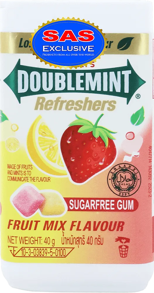 Fruit mix flavored chewing gum "Wrigley's Doublemint Refreshers Fruit Mix" 40g
