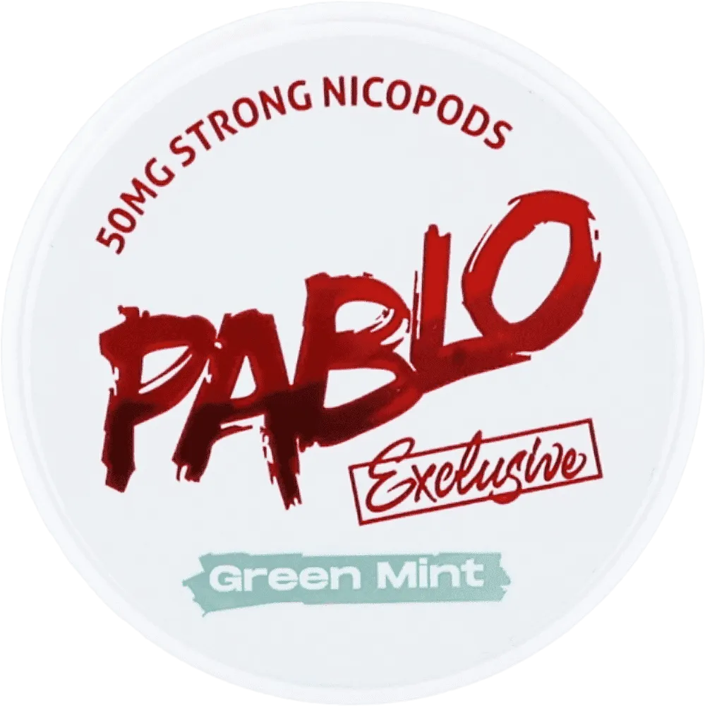 Nicotine mint flavored pouches "Pablo Exclusive Green Mint" 50mg

