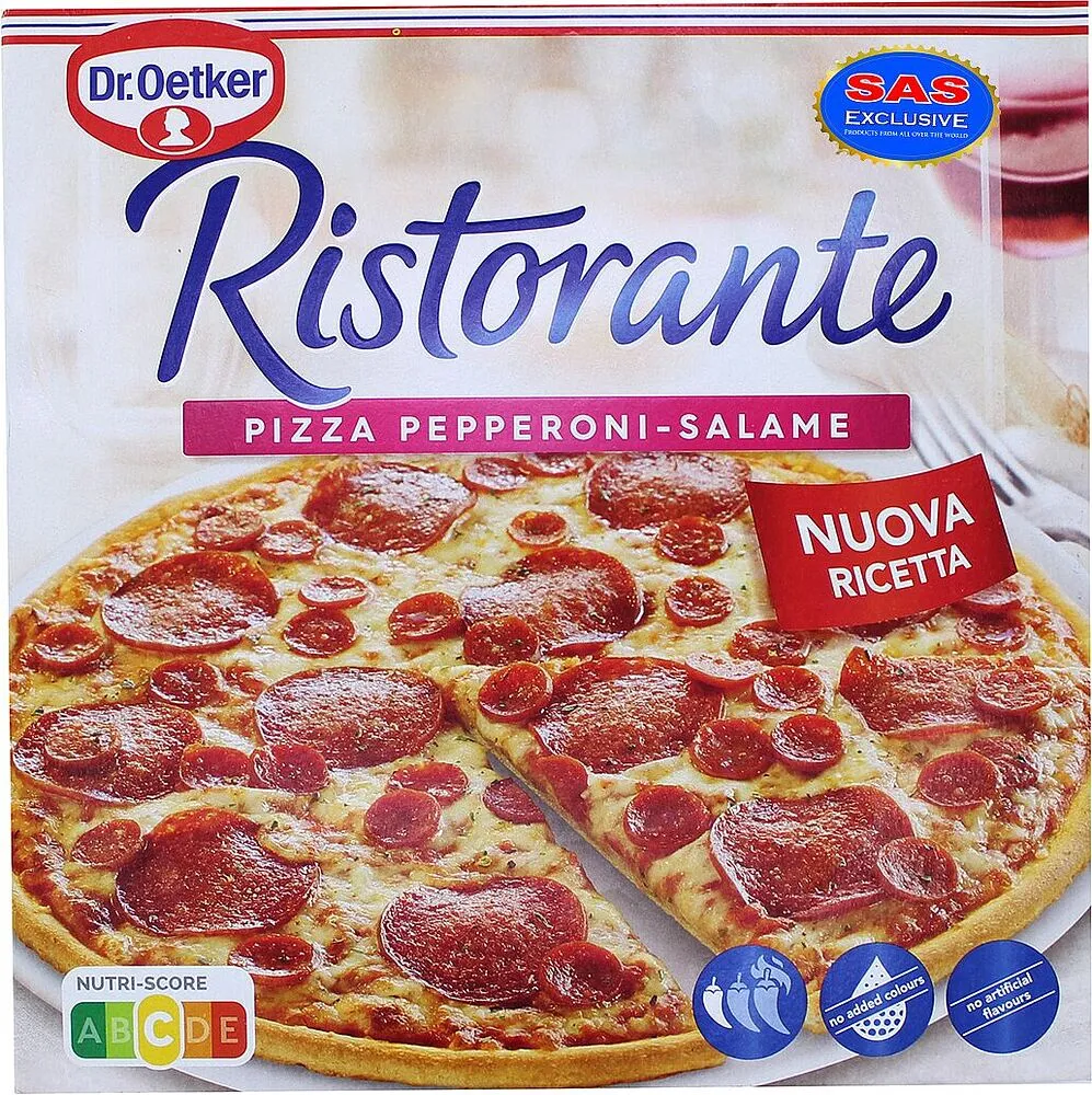 Frozen pizza "Dr.Oetker Ristorante Pepperoni Salame" 320g
