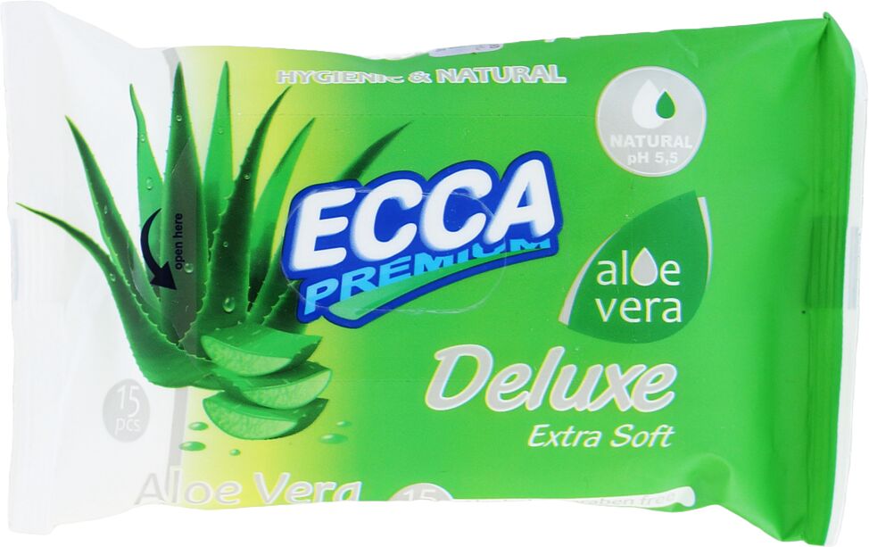 Wet wipes "Ecca Deluxe" 15pcs