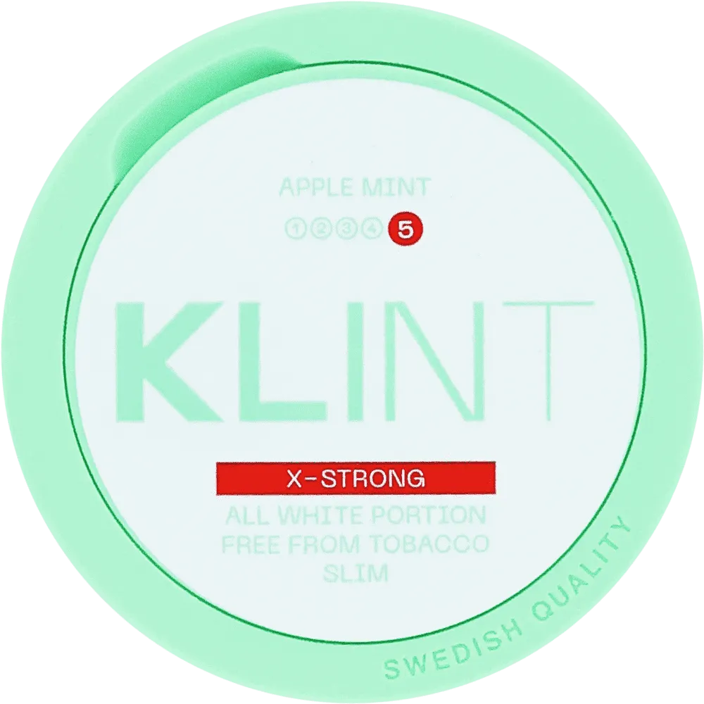 Nicotine mint & apple flavored pouches "Klint Apple Mint X-Strong Slim" 14g
