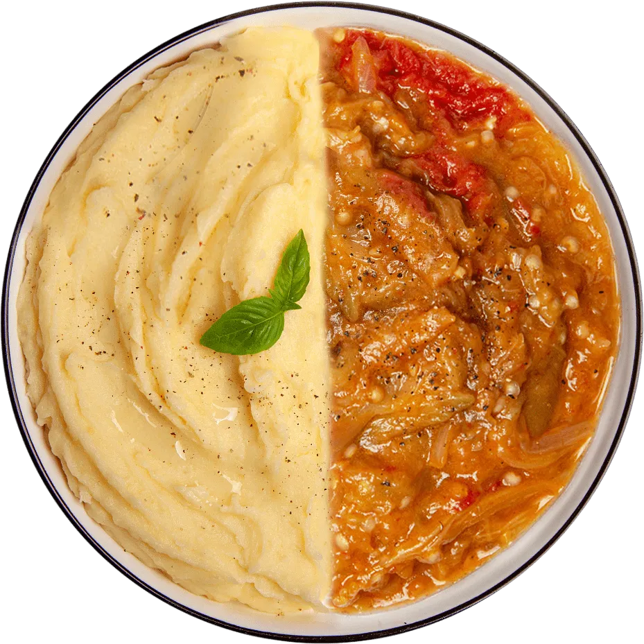 Combo 6 mashed potatoes + baked summer vegetables

