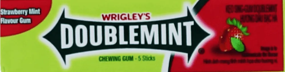 Chewing gum strawberry and mint "Wrigley's Doublemint Strawberry Mint" 13.5g 