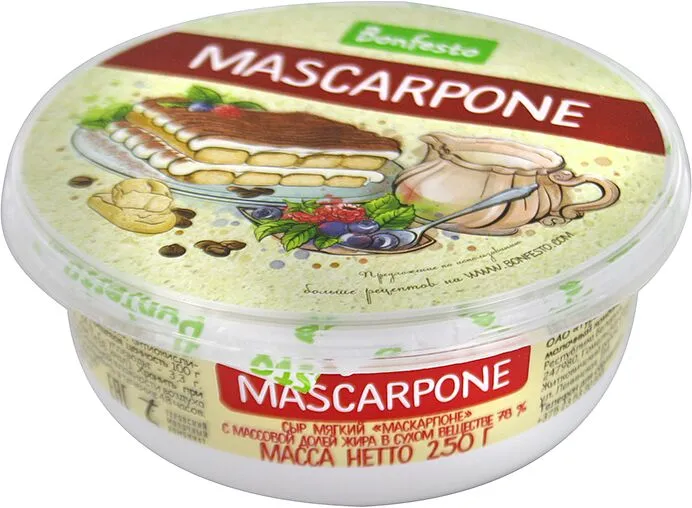 Mascarpone cheese "Bonfesto Mascarpone" 250g