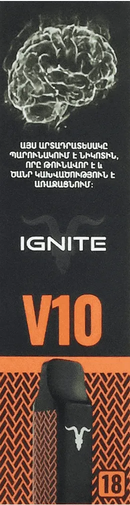 Electric pods "Ignite V10 N18" 1000 puffs
