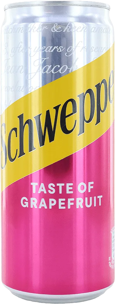 Refreshing carbonated grapefruit flavored drink "Schweppes Grapefruit" 330ml