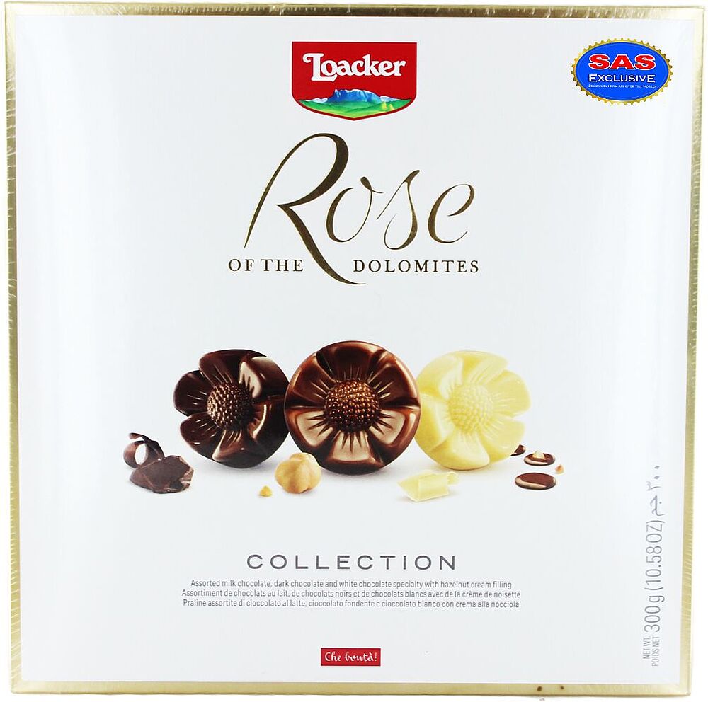 Chocolate candies collection "Loacker Rose Collection" 300g
