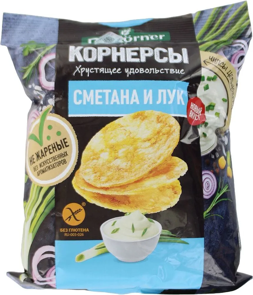 Chips "Dr.Korner" 50g Onion & Sour cream
