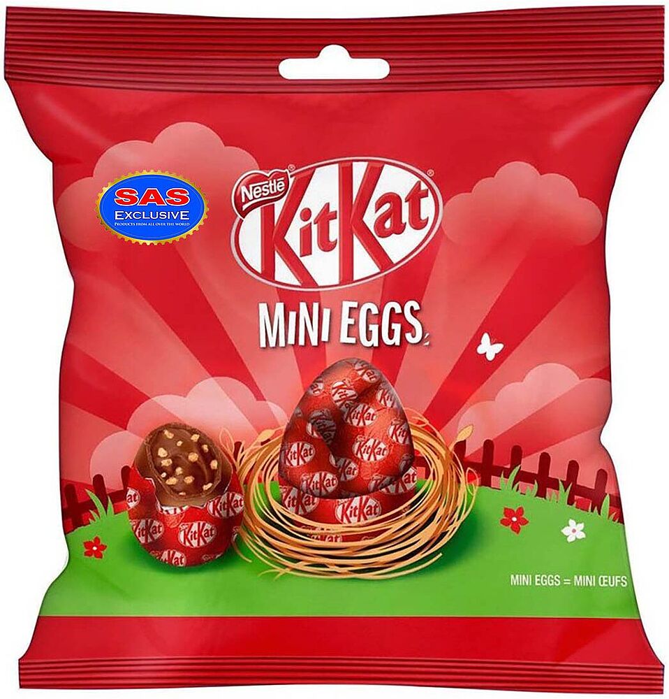 Шоколадные яйца "Kit Kat Mini" 90г