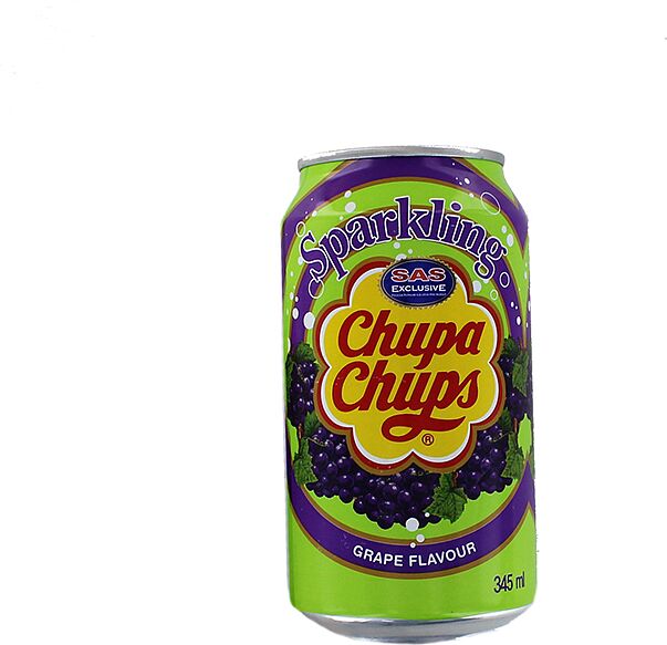 Զովացուցիչ գազավորված ըմպելիք «Chupa Chups» 345մլ Խաղող