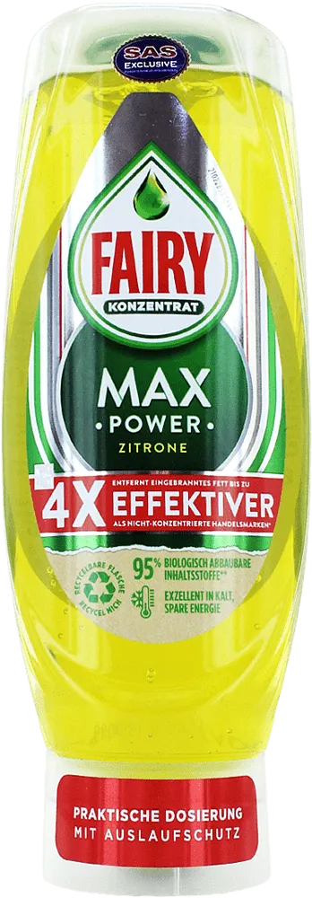 Dishwashing liquid "Fairy Max Power" 545ml