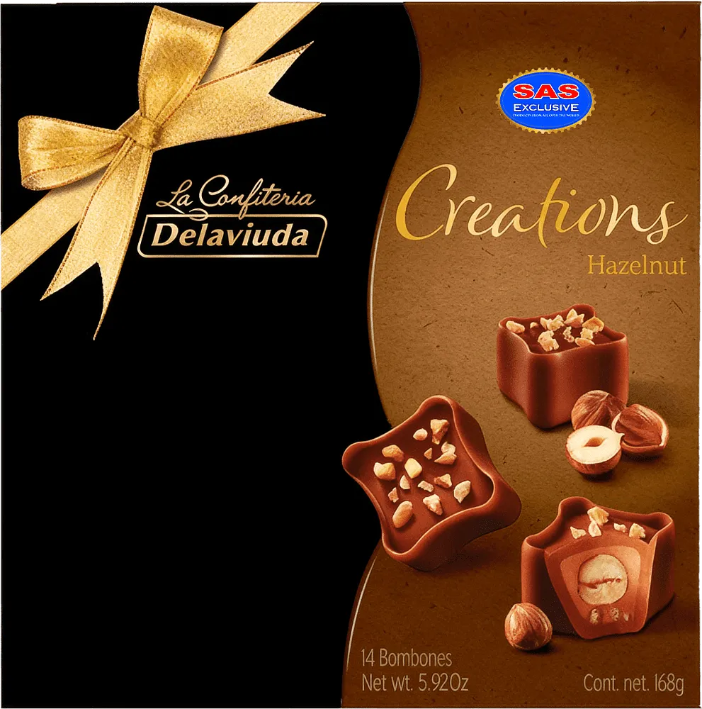 Chocolate candies collection "Delaviuda Creations Hazelnut" 168g