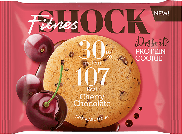 Թխվածքաբլիթ բալով և շոկոլադով «Fitnes Shock» 35գ
 