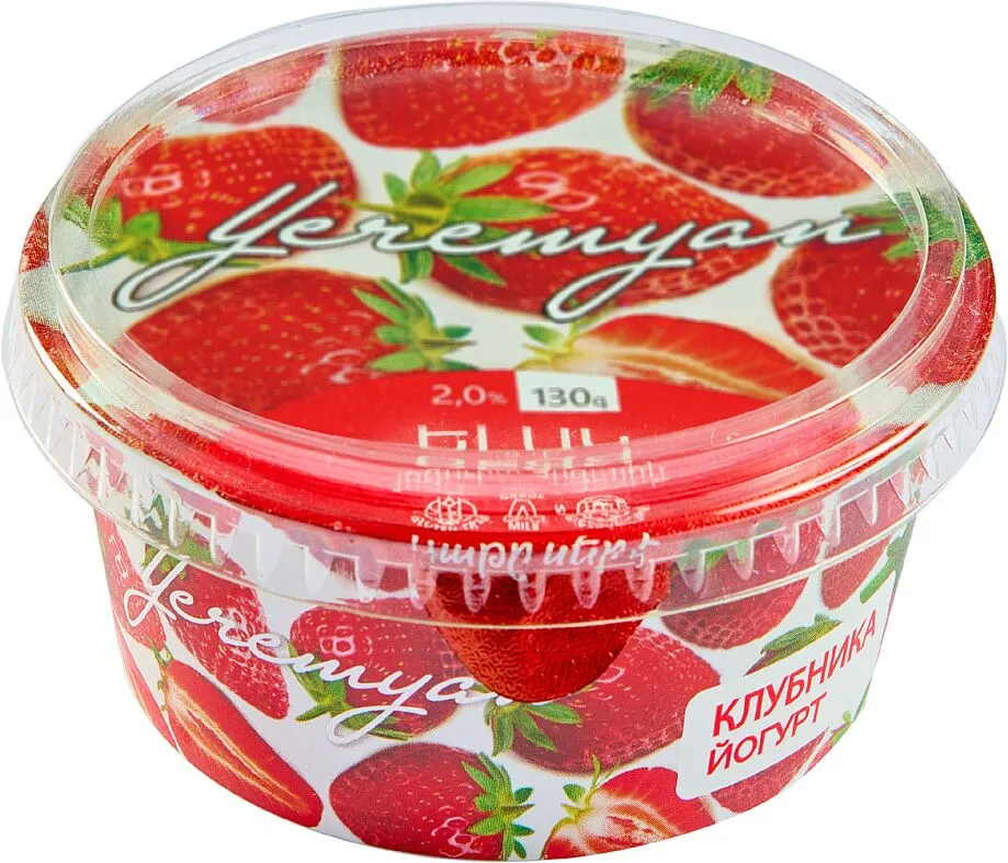 Yoghurt with strawberry "Yeremyan Products" 130g, richness:2%
