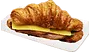 Croissant sandwich with pork neck fillet