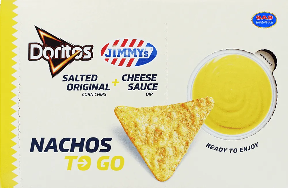 Original chips & cheese sauce "Doritos Jimmy's Nachos" 100g + 90g