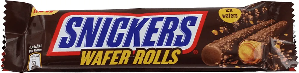 Waffle rolls with peanut cream "Snickers" 24g