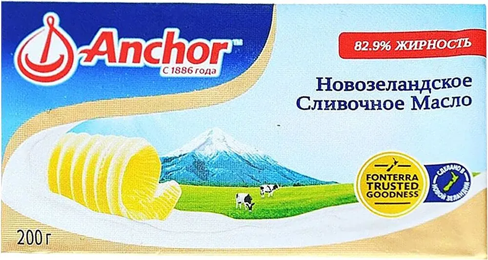 Butter ''Anchor'' 200g, richness: 82.9%