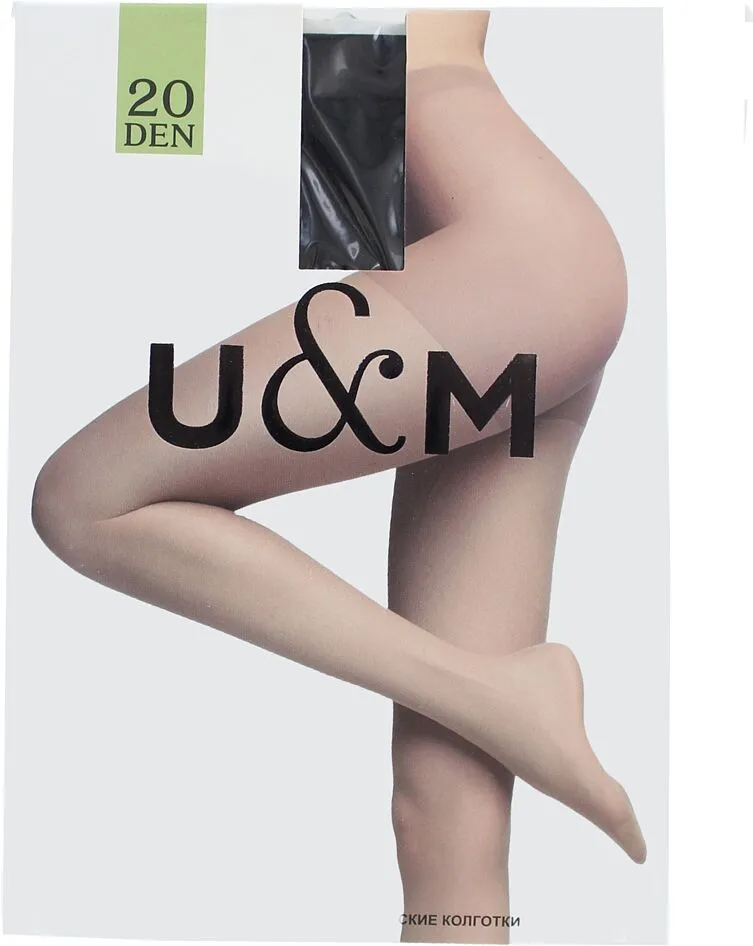 Tights "U&M 20 Den L" Nero
