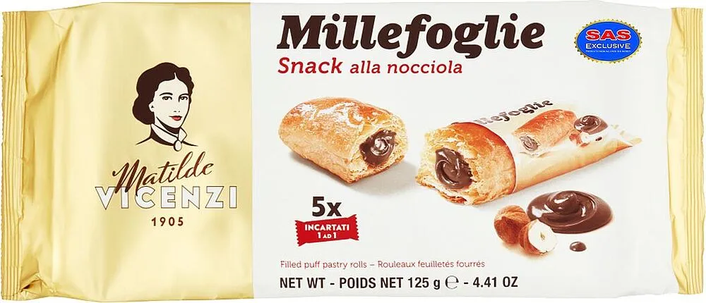 Cookies with hazelnut cream "Matilde Vicenzi Mini Snack" 125g