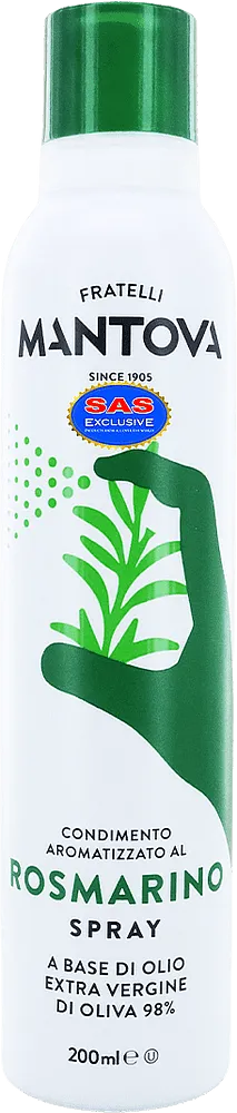 Ձեթ-սփրեյ ձիթապտղի «Mantova Rosmarino Extra Vergine Spray» 200մլ
