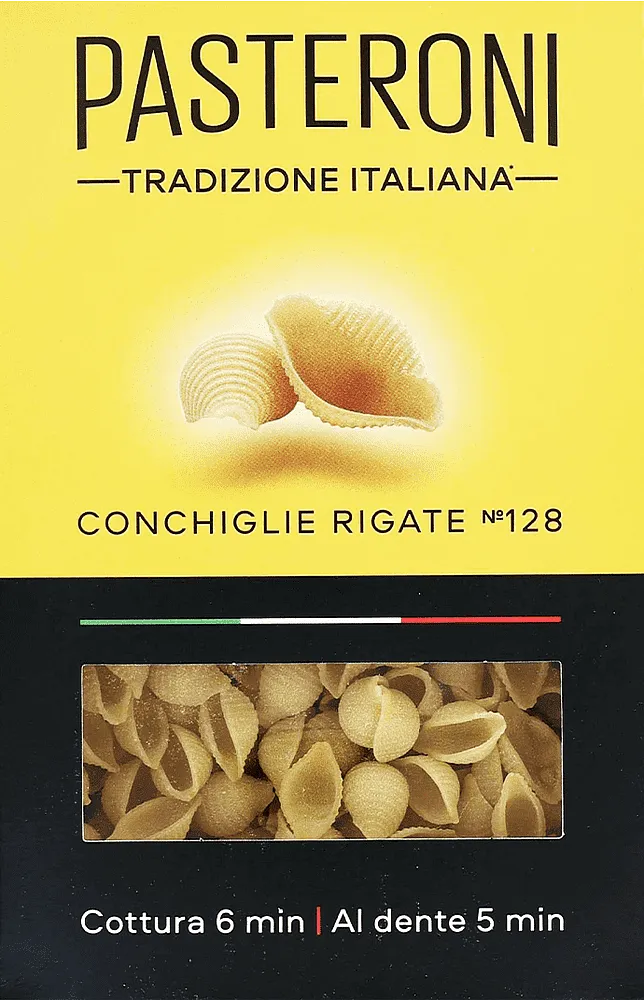 Pasta "Pasteroni Conchiglie Rigate №128" 400g
