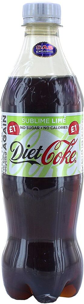 Refreshing carbonated drink "Diet Cokе" 500ml Lime
