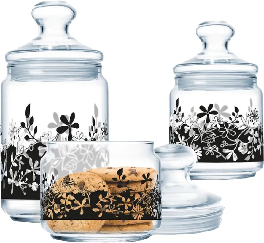 Spice jar "Luminarc Eden Black" 3 pcs

