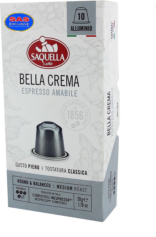 Капсулы кофейные "Saquella Bella Crema" 10*5г