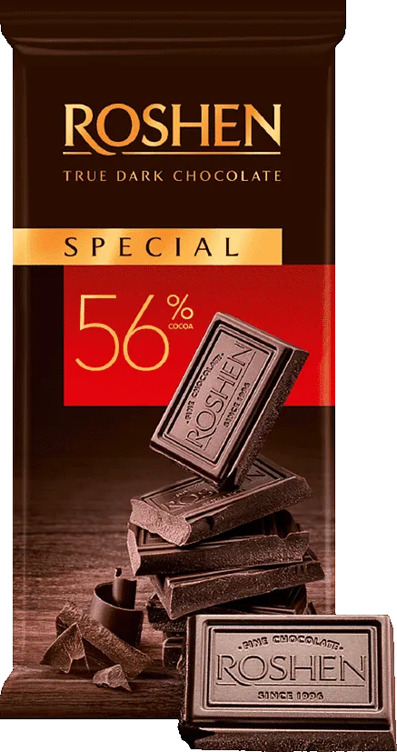 Шоколадная плитка горькая "Roshen Special" 85г 