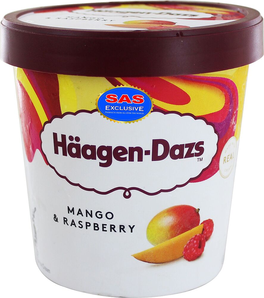 Mango & raspberry ice cream "Häagen-Dazs Mango & Raspberry" 400g